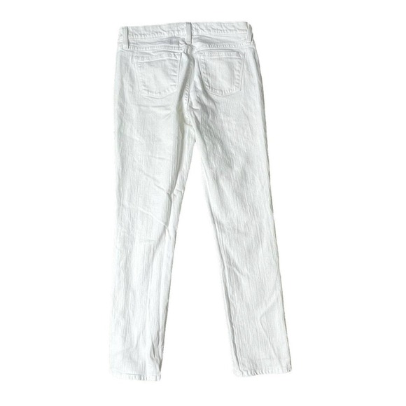 J. Crew White Slim Broken In Boyfriend Jeans 27 Cotton Stretch #C1008 - Picture 4 of 6